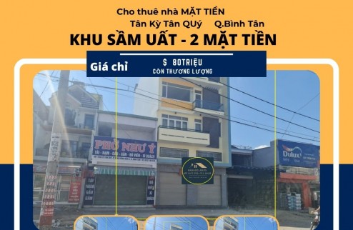 Cho thuê nhà 2 Mặt Tiền Tân Kỳ Tân Quý 208m2, 5 LẦU - KHU SẦM UẤT